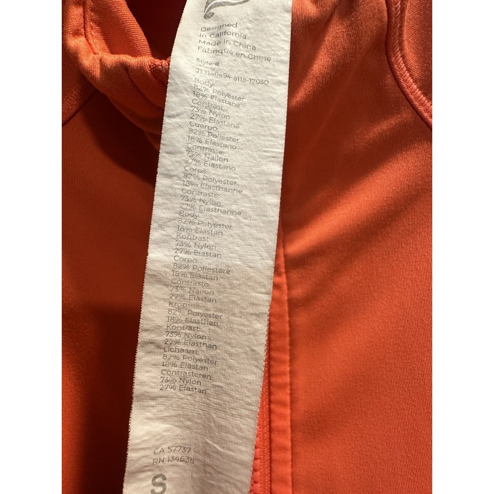 Fabletics Trinity Performance Jacket Orange Small - image 3